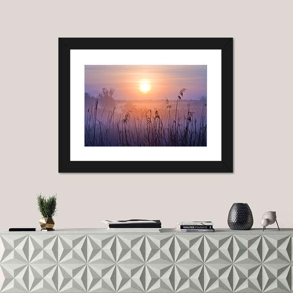 Shallow Depth Of Field At Sunset Canvas Wall Art