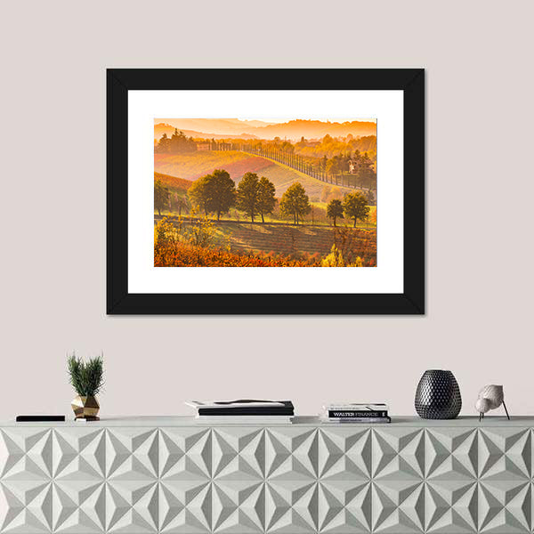 Italian Vineyards and Rolling Hills Canvas Wall Art