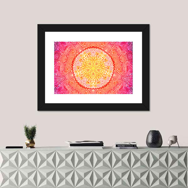 Watercolor Mandala Canvas Wall Art
