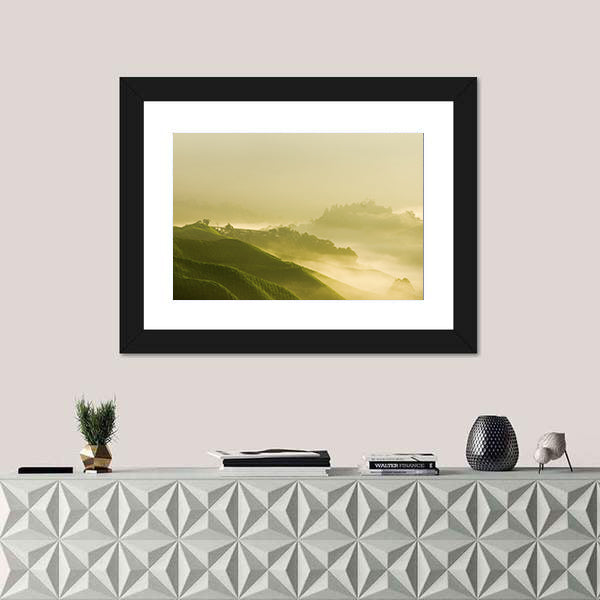 Tea Plantation At Cameron Highland Malaysia Canvas Wall Art