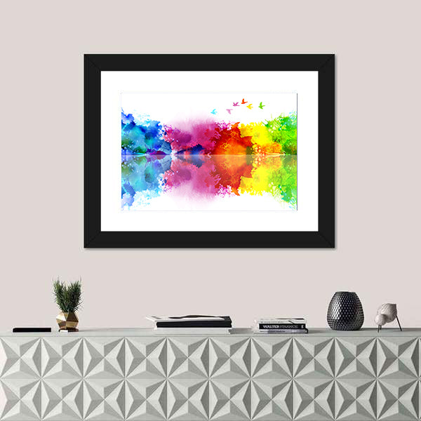 Flying Flock of Birds Canvas Wall Art