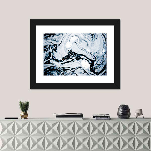 Water Foam Marble Abstract Canvas Wall Art