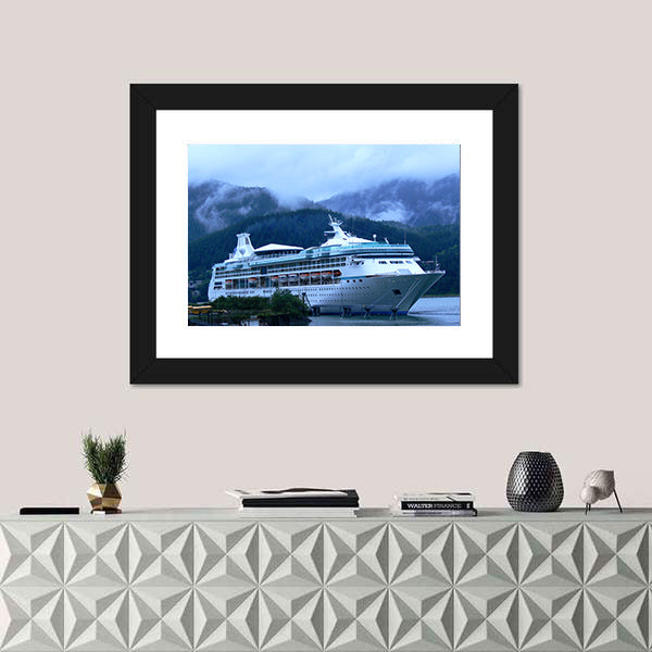 Cruise Ship in Alaska Canvas Wall Art