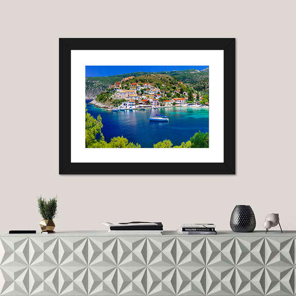 Assos Village, Greece Canvas Wall Art