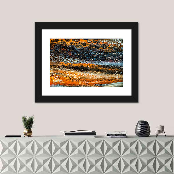Liquid Painting With Cells Canvas Wall Art