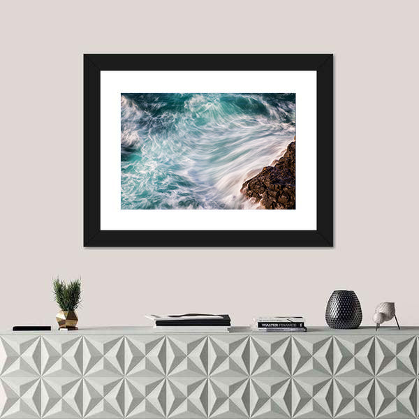 Ocean Waves Abstract Canvas Wall Art