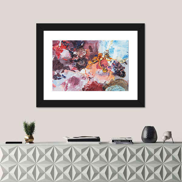 Multicolored Impasto Brushstrokes Canvas Wall Art