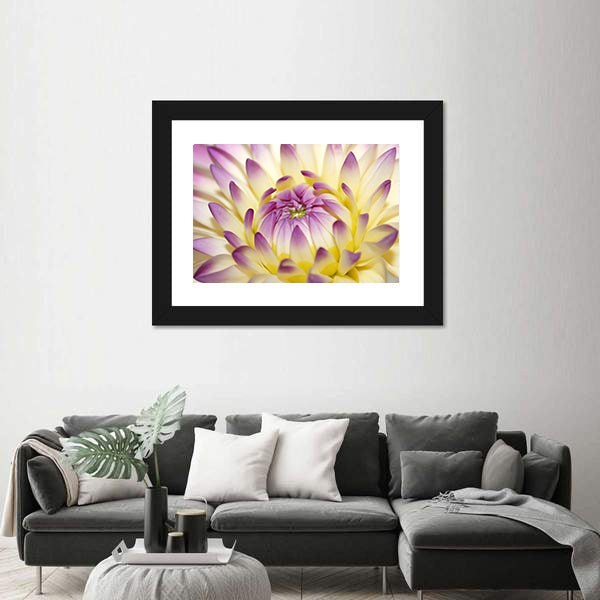 Macro Pink Flower Canvas Wall Art