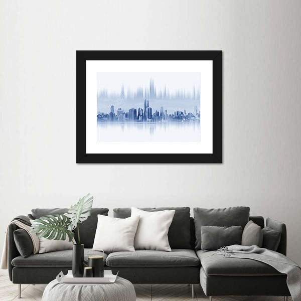 City Network Skyline Canvas Wall Art