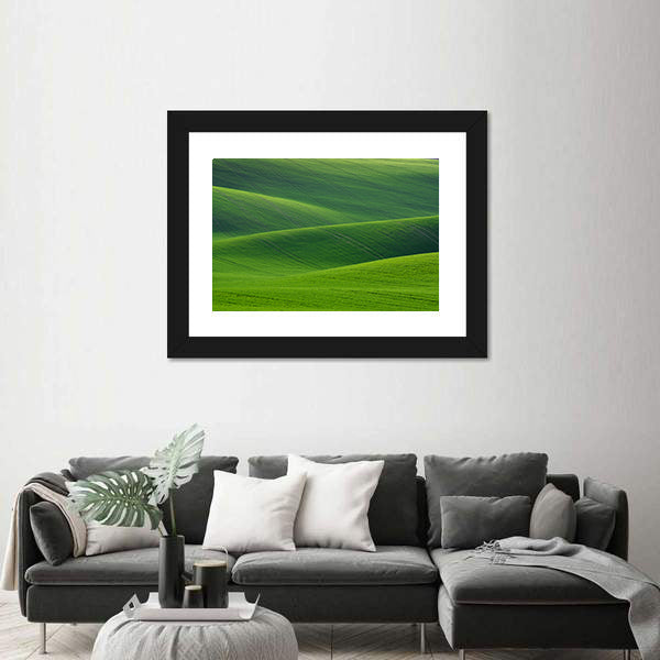 Rolling Green Hills in South Moravia Canvas Wall Art