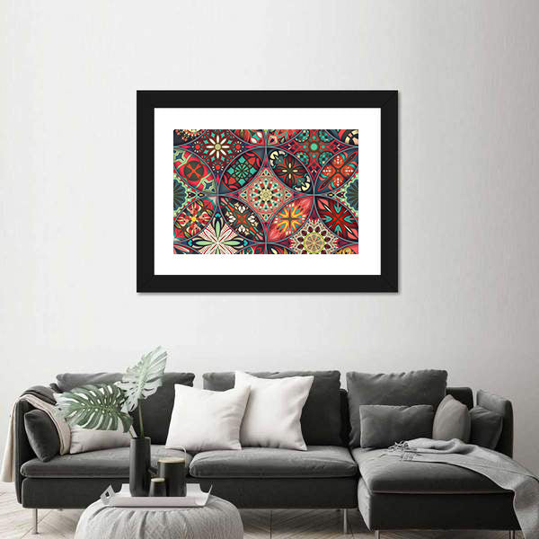 Vintage Mandala Elements Canvas Wall Art