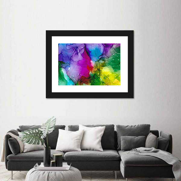 Colorful Alcohol Ink Abstract Canvas Wall Art