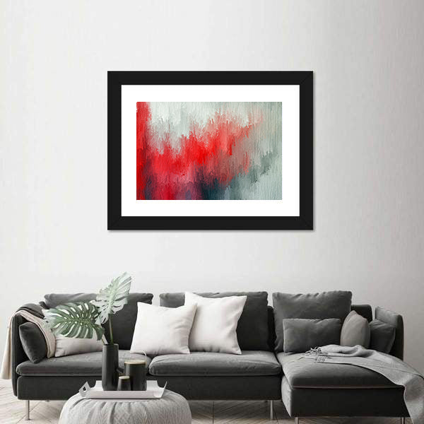 Twilight Red Abstract Canvas Wall Art