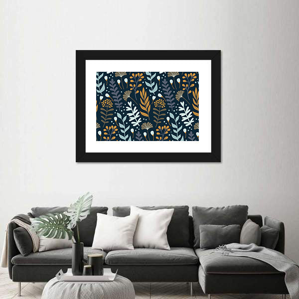 Wild Floral Elements Canvas Wall Art