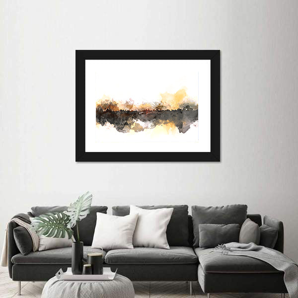Sunlit Misty Forest Watercolor Canvas Wall Art