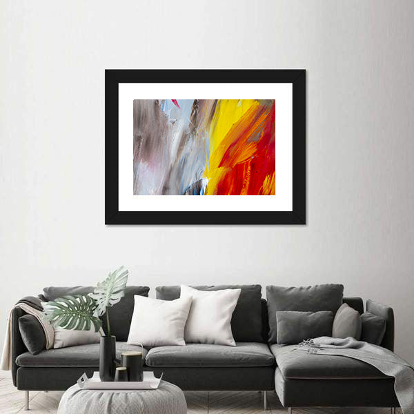 Textured Multicolored Abstract Painting Canvas Wall Art