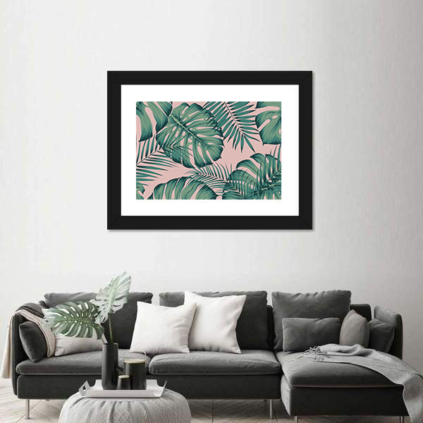 Areca Palm Leaf Design Canvas Wall Art