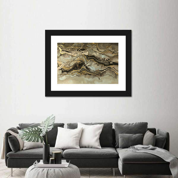 Fluid Marble Pattern Canvas Wall Art