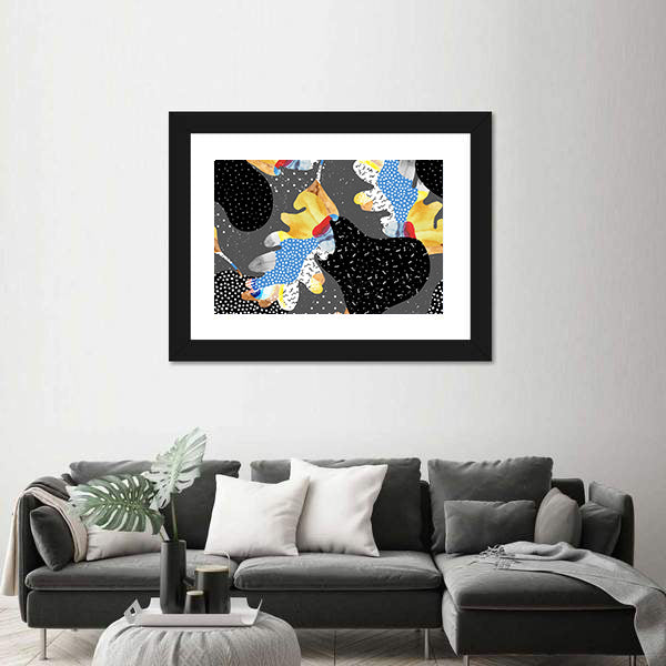 Colorful Fluid Abstract Shapes Canvas Wall Art