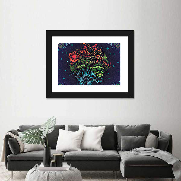 Colorful Aboriginal Dot Canvas Wall Art