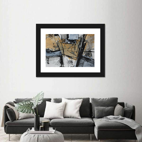 Acrylic Brushstrokes Fragment Canvas Wall Art