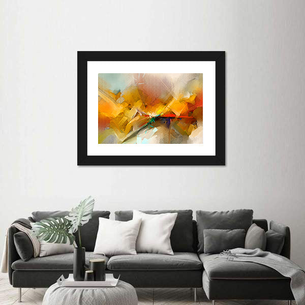 Hand-drawn Brushstroke Abstract Landscape Canvas Wall Art