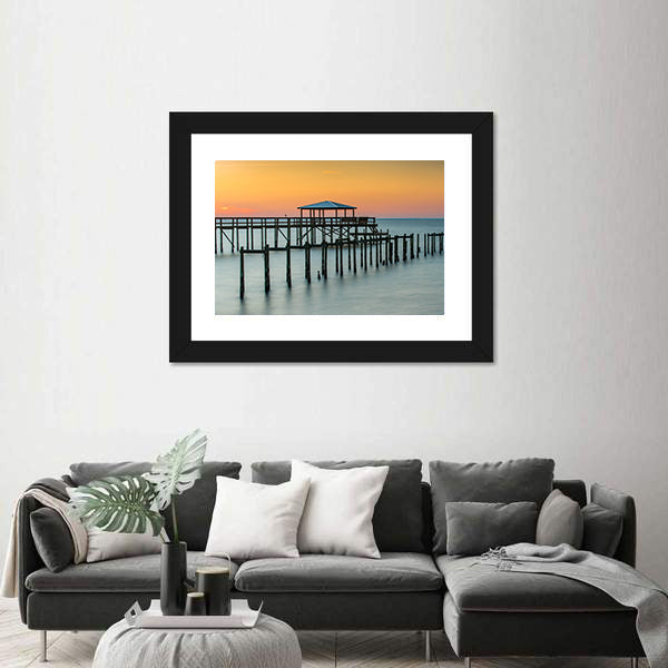 Fairhope Pier at Sunset Canvas Wall Art