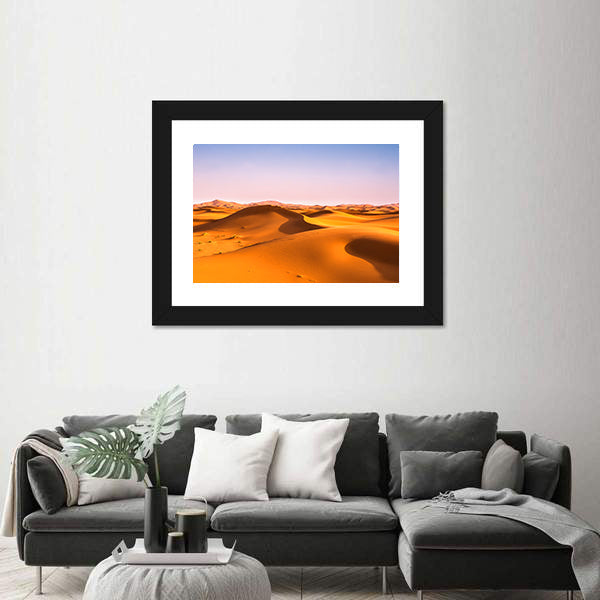 Sahara Sand Dunes at Golden Hour Canvas Wall Art