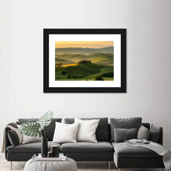 Tuscany Rolling Hills with Cypress Trees Canvas Wall Art