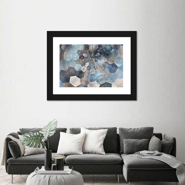 Textured Geometric Spiral Abstract Canvas Wall Art