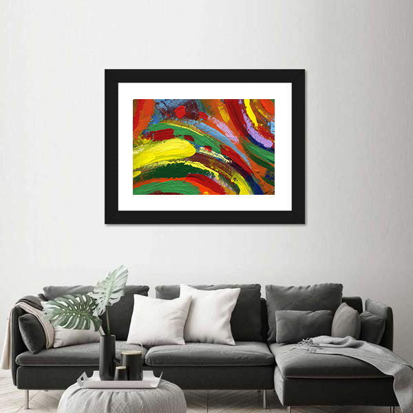 Colorful Acrylic Impasto Abstract Canvas Wall Art