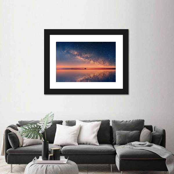 Starry Night Universe At Sea Canvas Wall Art