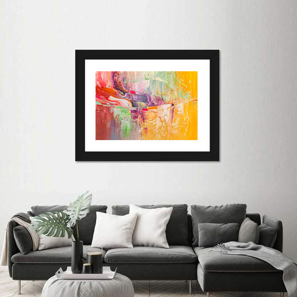 Colorful Abstract Strokes Canvas Wall Art