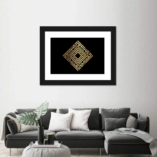 Al-matiin Square Kufic Calligraphy Canvas Wall Art