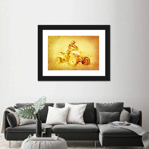 Off-road Atv Quad Bike Canvas Wall Art