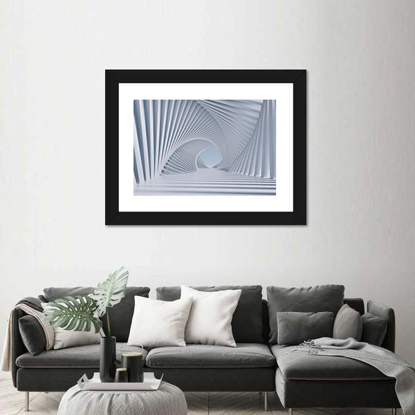 3d Spiral Tunnel Canvas Wall Art