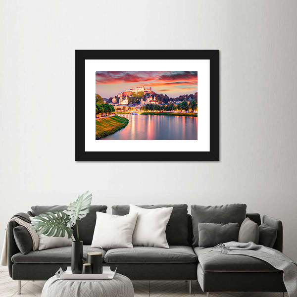 Old Town Of Salzburg In Austria Canvas Wall Art