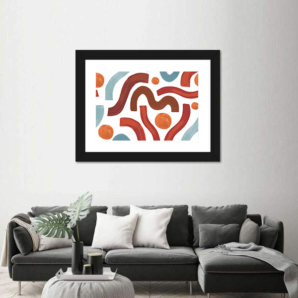 Seamless Geometric Shapes Pattern Canvas Wall Art