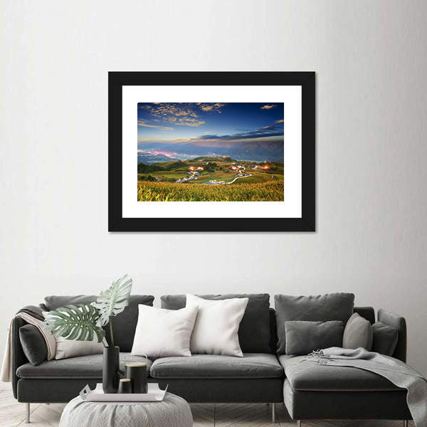 Lioushidan Mountain Daylilies at Dawn Canvas Wall Art