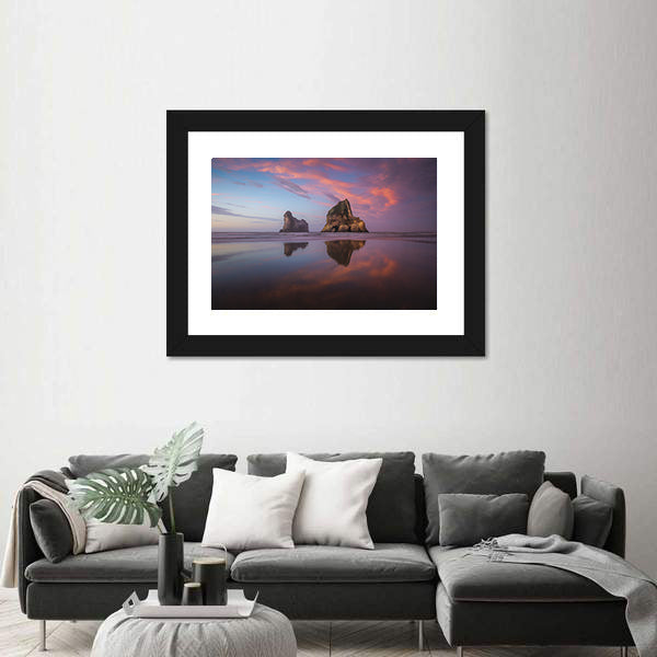 Sunrise At Wharariki Beach In New Zealand Canvas Wall Art