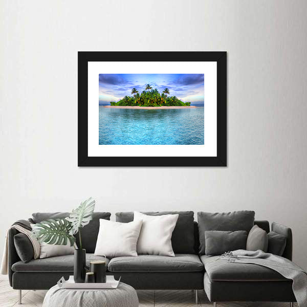 Maldives Tropical Island Canvas Wall Art