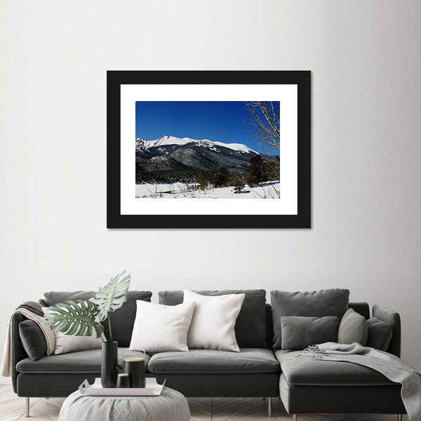 Pikes Peak Winter Landscape Canvas Wall Art
