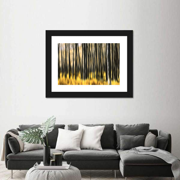 Motion Blur Forest Canvas Wall Art
