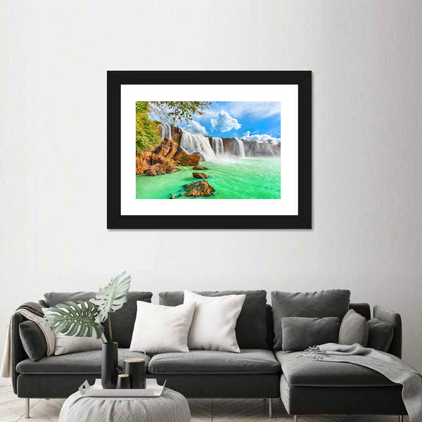 Dry Nur Waterfall In Vietnam Canvas Wall Art