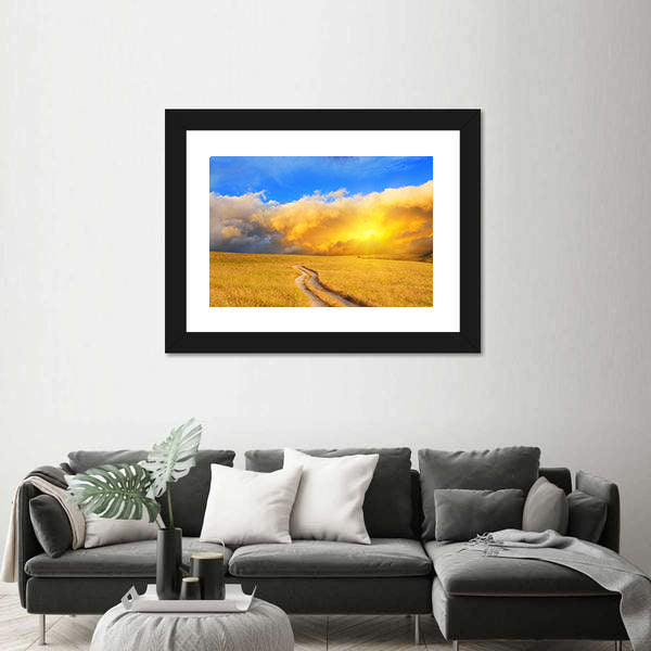 Sunrise Over the Meadow Canvas Wall Art