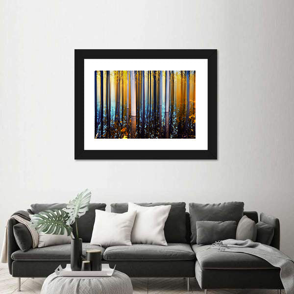 Forest In Autumn Abstract Canvas Wall Art