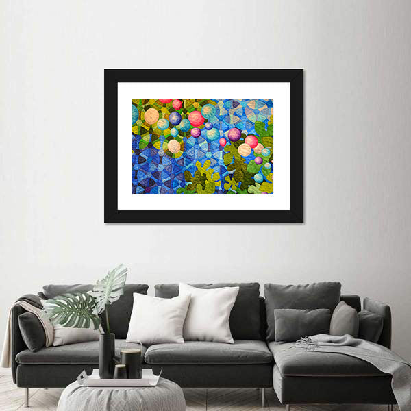 Contemporary Patchwork Quilt Canvas Wall Art
