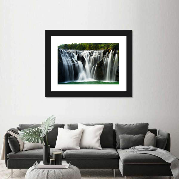 Waterfall In ShiFen Taiwan Canvas Wall Art