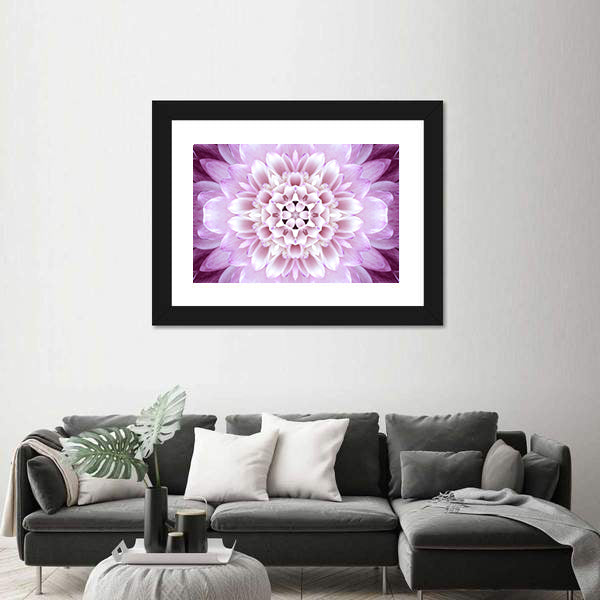 Purple Concentric Flower Canvas Wall Art
