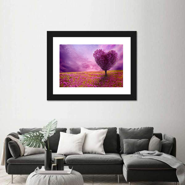 Tree of Love in Spring Canvas Wall Art